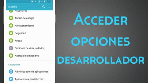 Activar Opciones De Desarrollador YouTube