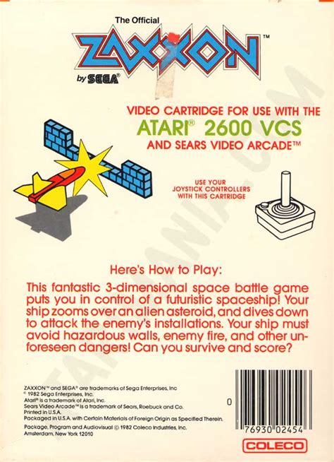 Atari 2600 Vcs Zaxxon Scans Dump Download Screenshots Ads Videos