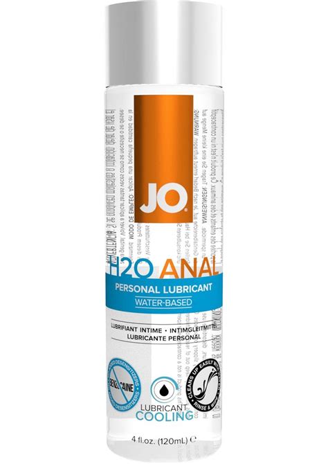 Jo Anal H2O Cool Water Based Lubricant 4 Ounce Shop Velvet Box Online