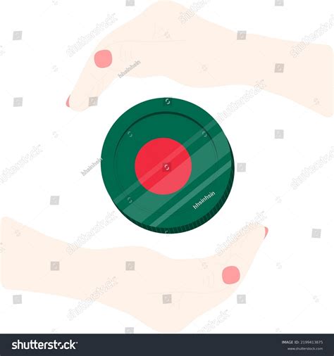 Bangladesh Hand Drawn Flagbangladeshi Taka Hand Stock Vector Royalty