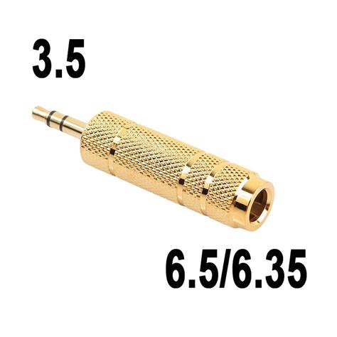 6.35mm to 3.5mm Jack Audio Adapter Headphone Converter Connector Plug ...