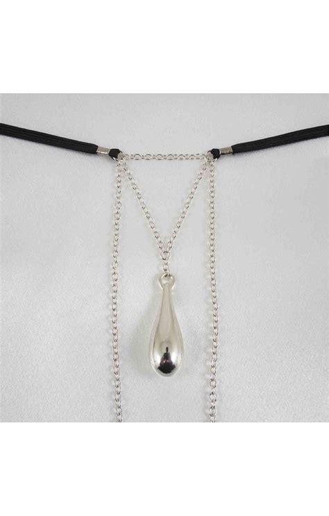 Verrückter Silberner Vagina Schmuck mit Klitoris Anhänger 70Jf