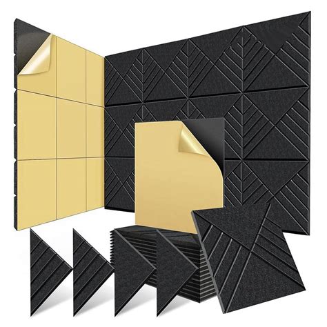 Pack Self Adhesive Acoustic Panels X X Inch Soundproof Wall