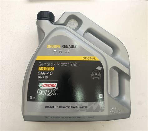 Castrol GTX 5W-40 RN710 4 Litre Motor Yağı, Çetin Renault