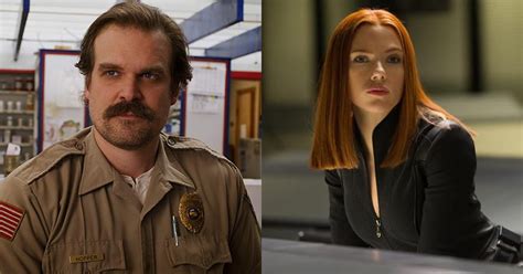 David Harbour Wraps Filming Scarlett Johanssons Black Widow Heroic Hollywood