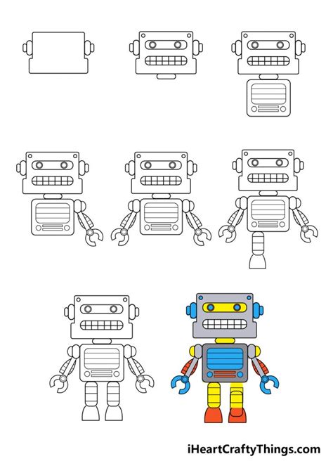 Robot Drawing - How To Draw A Robot Step By Step