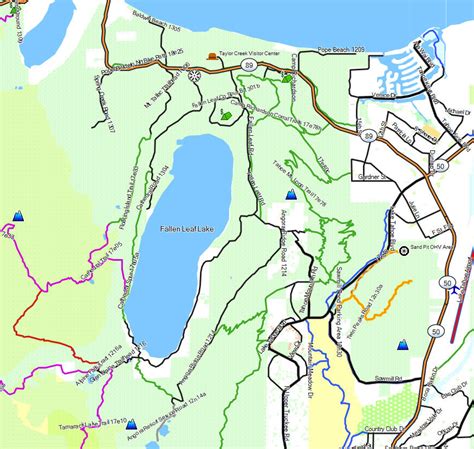 Lake Tahoe Basin Management Unit South Shore California Trail Map