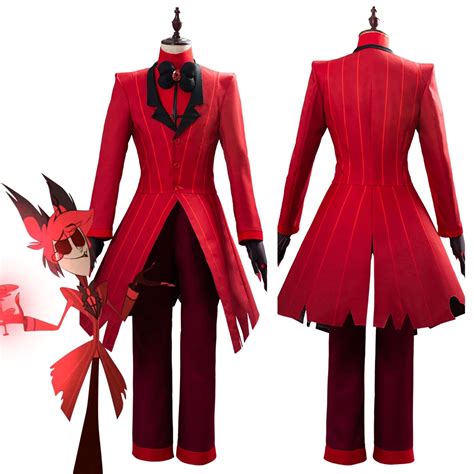 Hazbin Cosplay Hotel Alastor Red Uniform Suit The Radio Demon Halloween ...