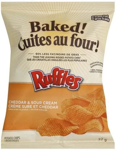 Ruffles Cheddar Sour Cream Flavored Potato Chips 32 G Nutrition