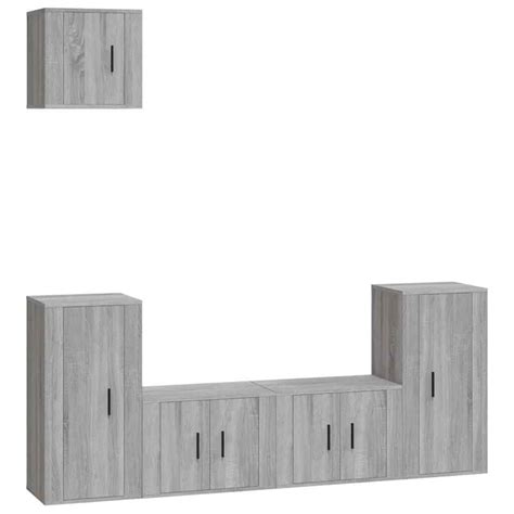 Ensemble de meubles TV 5 pcs Sonoma gris Bois d ingÃnierie eBay