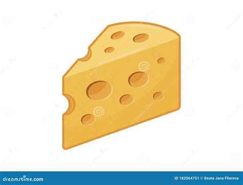 Vector De Icono De Trozo De Queso Ilustración Del Vector Ilustración