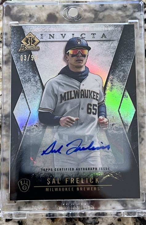 2021 Bowman Chrome Draft Invicta Auto BI 14 Sal Frelick 99 Milwaukee