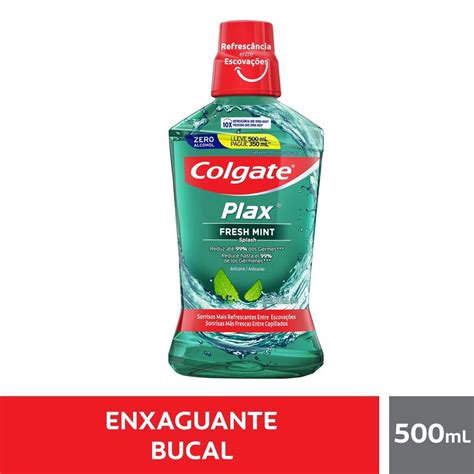 Enxaguante Antisséptico Bucal Colgate Plax Fresh Mint 500ml Droga Raia