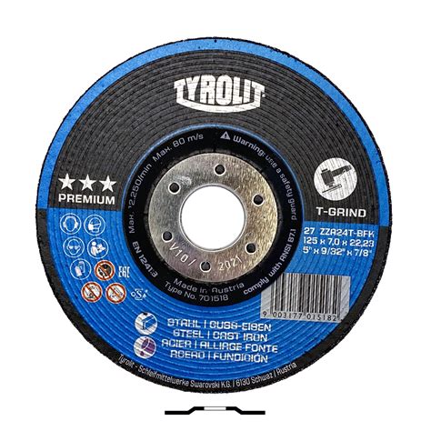 Tyrolit Navrondell Premium T Grind 125x7 0mm Gjutgods