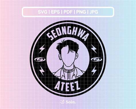 Ateez Seonghwa Svg Png Pdf Eps Ateez Member Printable Decal