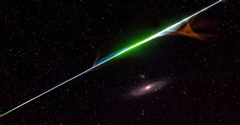 Behind This Once In A Lifetime Photo Of A Meteor Streaking By Andromeda