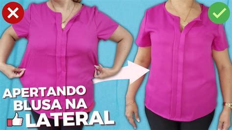 Como Apertar Ajustar Blusa Na Lateral Youtube