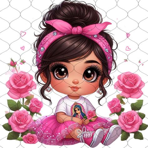 Chibi Cute Latina Baby Girl Png Png Latina Princess Clipart Hispanic Girl Png Chibi Girl