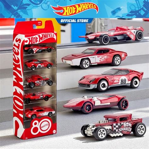 Hot Wheels Mattel Th Anniversary Pack Scale Toy Cars With Collectible Deco Packaging