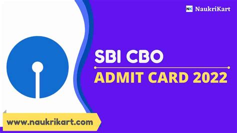 SBI CBO Admit Card 2022 Released Here S Direct Link