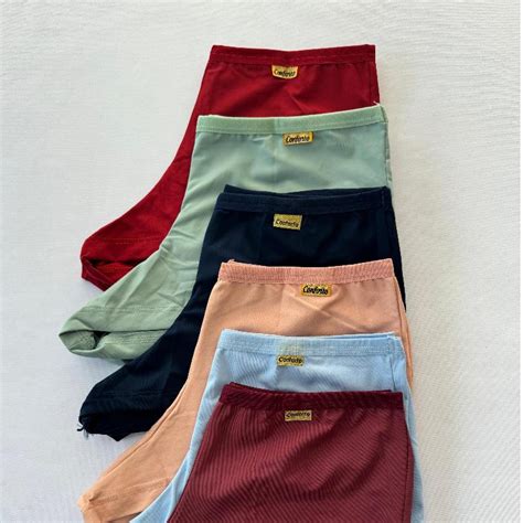 Kit Shortinho Conforto Estilo Boxer N O Marca Forro Algod O Lingerie Feminina Adulto Para Dormir