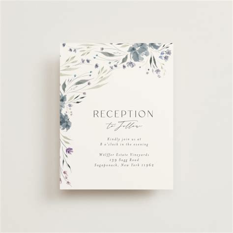 Violet Cascade Reception Cards By Nicoletta Savod Minted