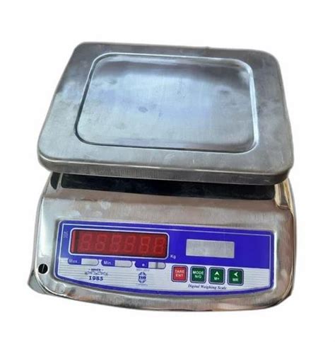 Stainless Steel Table Top Digital Weighing Scale Size 25x25cm Plate