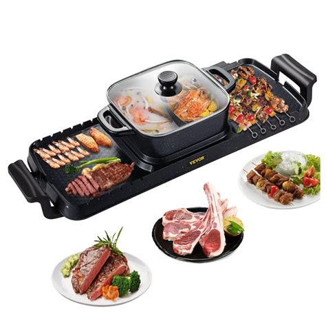 In Electric Grill And Hot Pot W BBQ Pan Grill And Hot Pot Multifunctional Teppanyaki