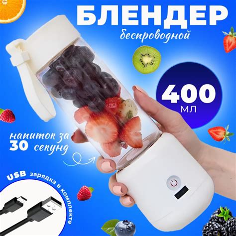 Портативный блендер для смузи. Мини миксер для молочных коктейлей ...