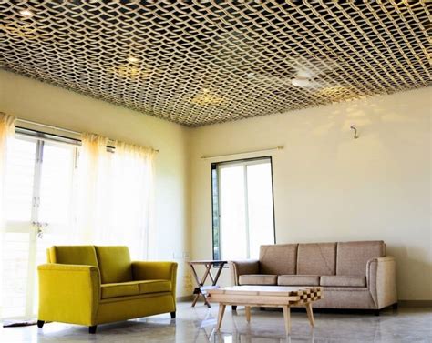 One Of A Kind Rope False Ceiling Design For Living Rooms With Soft And