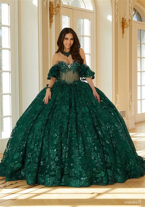 Vestido De 15 Anos Verde - Vestido de 15 años Alba Verde Oscuro - Vestidos 15