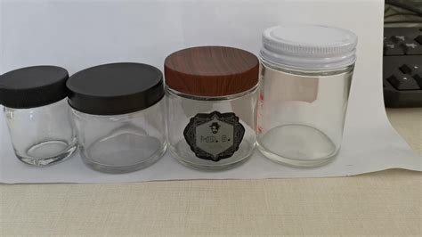 Thick Wall Glass Jar With Black Lid For Food Storage Straight Side