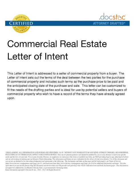 Letter Of Interest To Purchase Property Sample And Templates In Letter