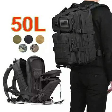 Jual Tas Ransel Tactical Backpack New 3p Impor 50liter Black Shopee