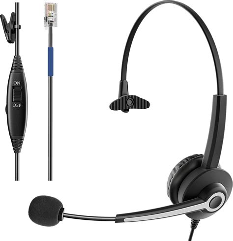 Auriculares de Teléfono RJ9 Profesionales para Office y Call Center, Compatible con Cisco in ...