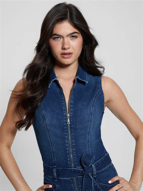 Kimora Denim Romper Guess