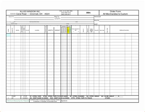 order form template excel markmeckler template design