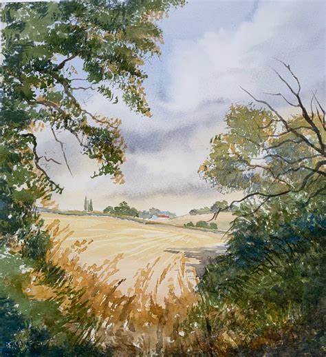 Country View -watercolour – Charles Evans Art