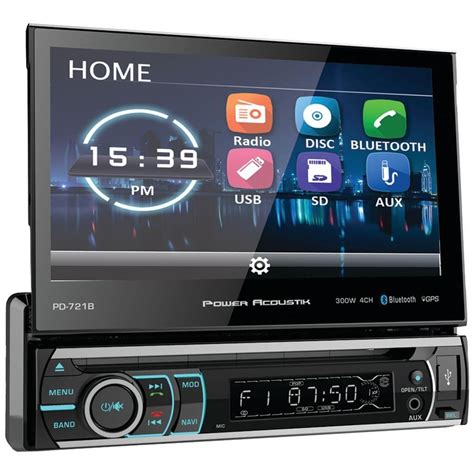 Power Acoustikr Pd 721b 7 Incite Single Din In Dash Motorized Lcd