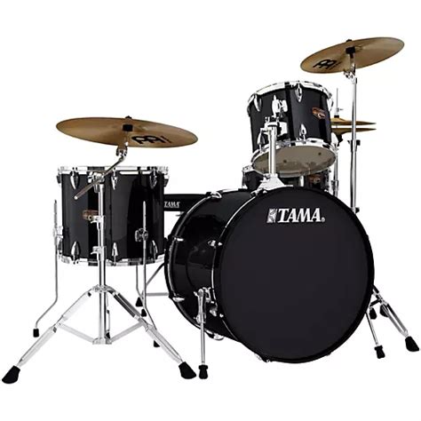 Tama Imperialstar 4-Piece Drum Kit with Cymbals Hairline Black | Guitar ...