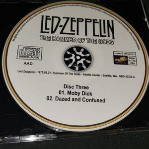 Led Zeppelin 4 CD Set Hammer Of The Gods Live Seattle 1975 Robert Plant