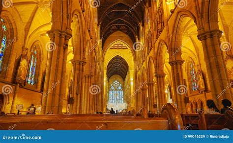 Beautiful Interior of St. Mary S Cathedral in Sydney Editorial Stock ...