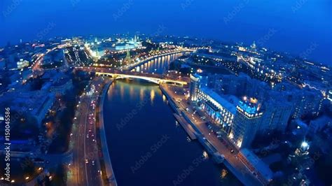 Moscow capital Russia Grand Kremlin Palace. Moskvoretsky Bridge Central ...