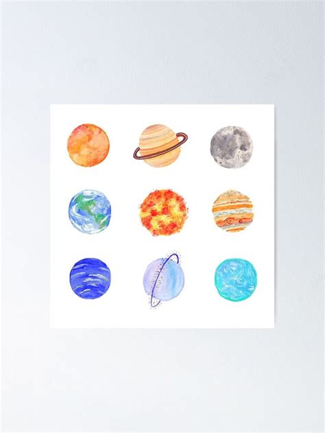 "planets" Poster for Sale by hallesiegel | Planet poster, Sale poster ...