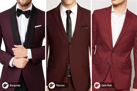 Maroon Suit Color Combinations with Shirt and Tie