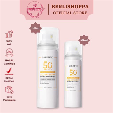 Jual Skintific All Day Light Sunscreen Mist Spf50 Pa 50ml 120ml