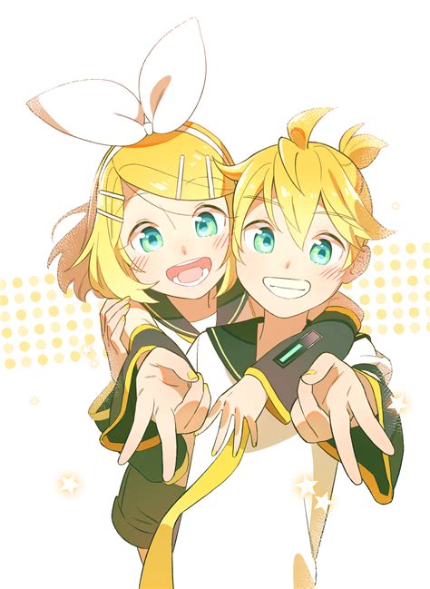 Kagamine Rin And Kagamine Len Vocaloid Drawn By Bon Bon Eee Danbooru