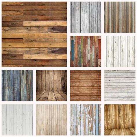 Photography Cloth5x7FT 1 5x2 1M Retro Wood Plank Wall Floor