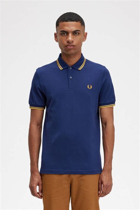 M3600 Seagrass Snow White Black The Fred Perry Shirt Mens