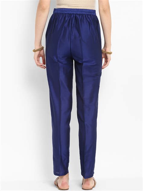 Buy Blue Ankle Pant Cotton Silk For Best Price Reviews Free Shipping